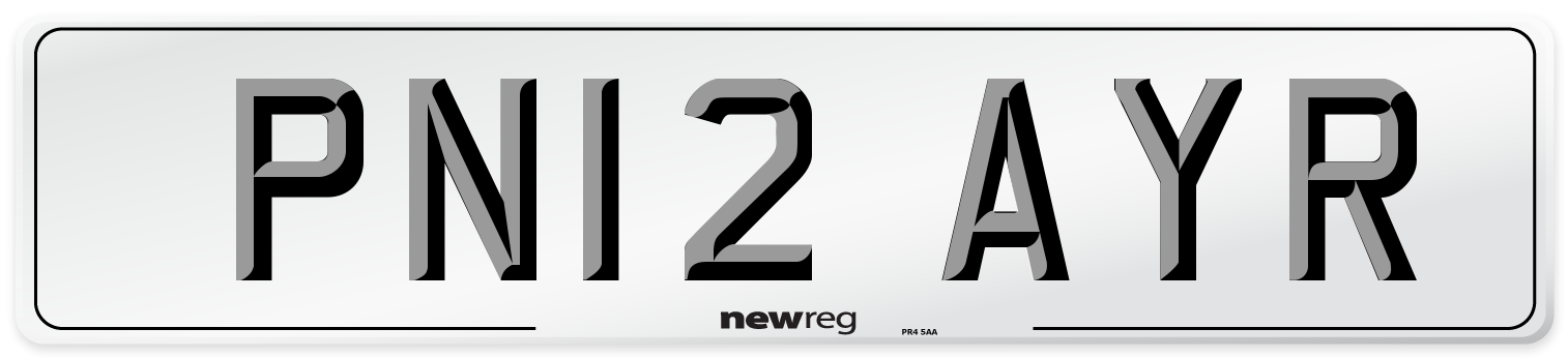 PN12 AYR Number Plate from New Reg